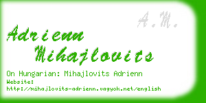 adrienn mihajlovits business card